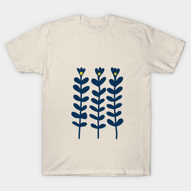 Scandinavian style flowers T-Shirt by Pacesyte